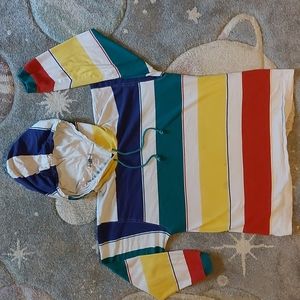 Vintage Boston Traders color block striped hoodie